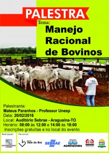 Palestra Manejo Racional Bovinos - Fev/2016